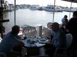 Our table at the Lobster House...not too shabby.