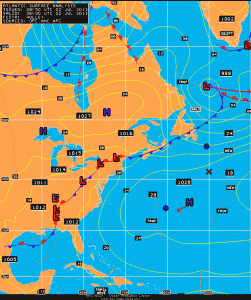 North Atlantic Surface Analysis Chart