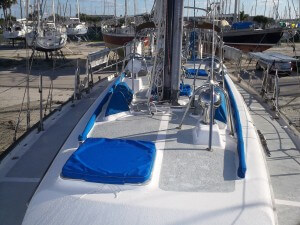 On deck looking aft