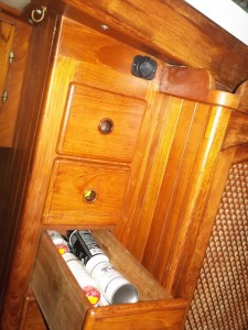 Storage in forward cabin