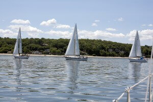 Three Boats in Northport Bay