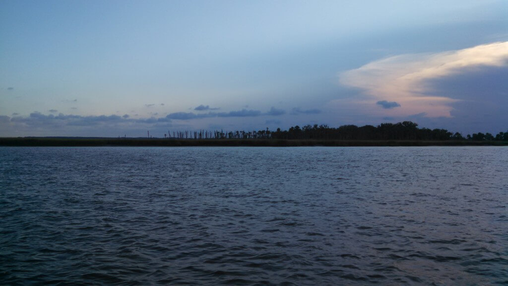 The view from our anchorage in Wimbee Creek