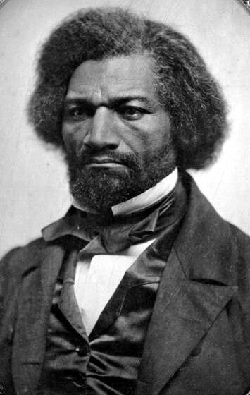 Frederick Douglass in 1856, 18 years after his escape, from Wikipedia