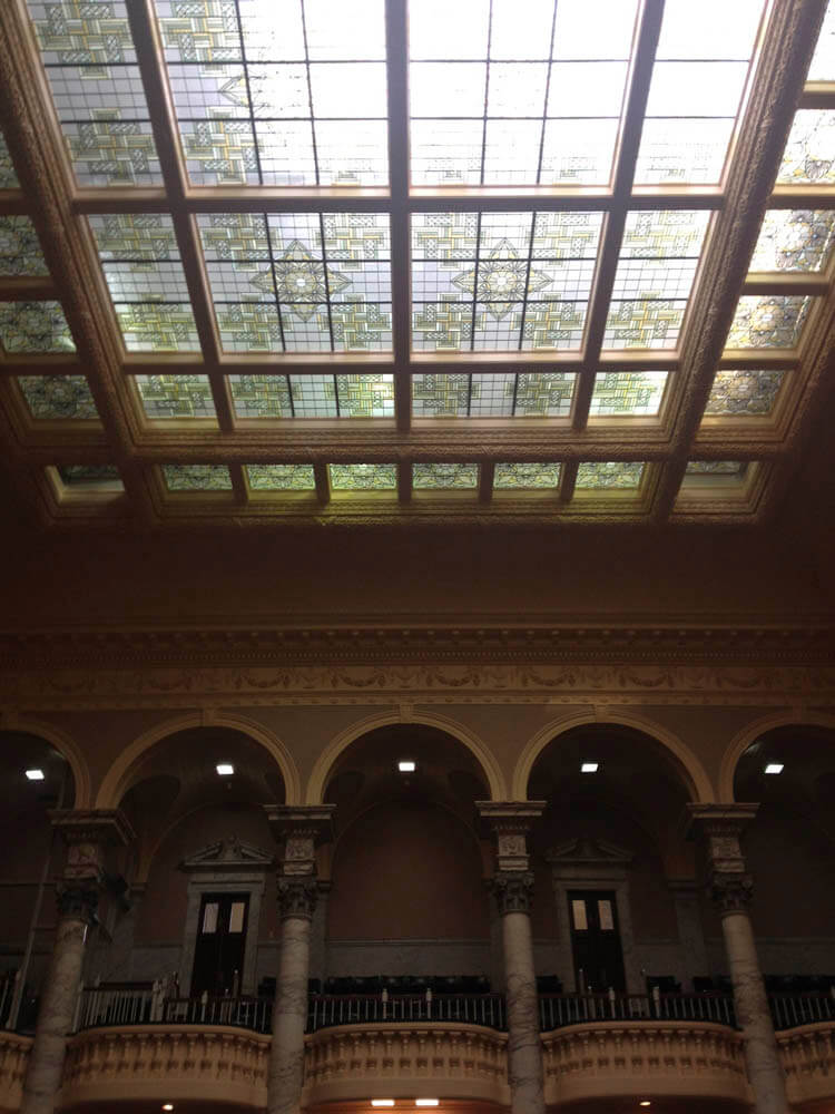 A beautiful atrium inside the capitol
