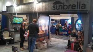 Too bad Margaret was not there. Sunbrella had an awesome booth with all their fabric swatches.
