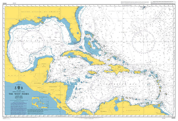 British Admiralty Chart 4400 - The West Indies