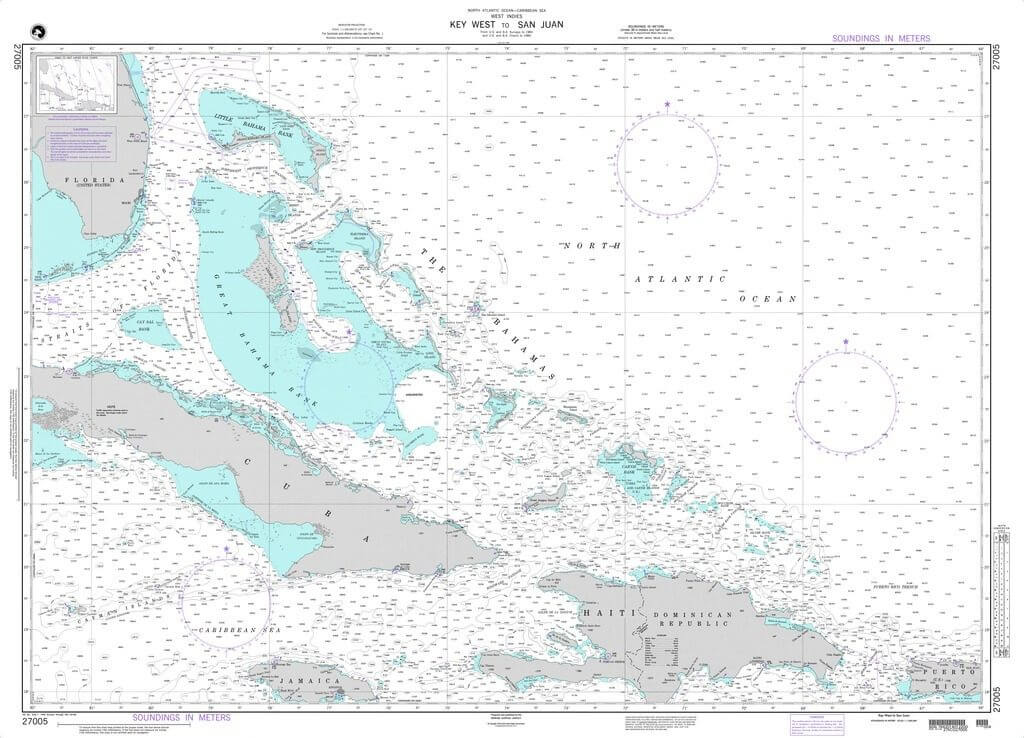 NGA Chart 27005 - Key West to San Juan