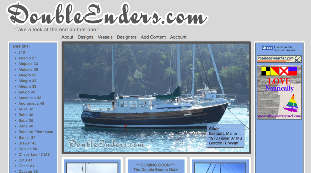 DoubleEnders.com - The site for fans of canoe stern sailboats