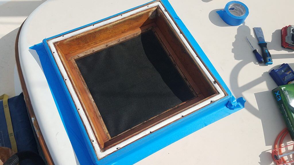 The other half of the hatch, all ready to receive the caulk.